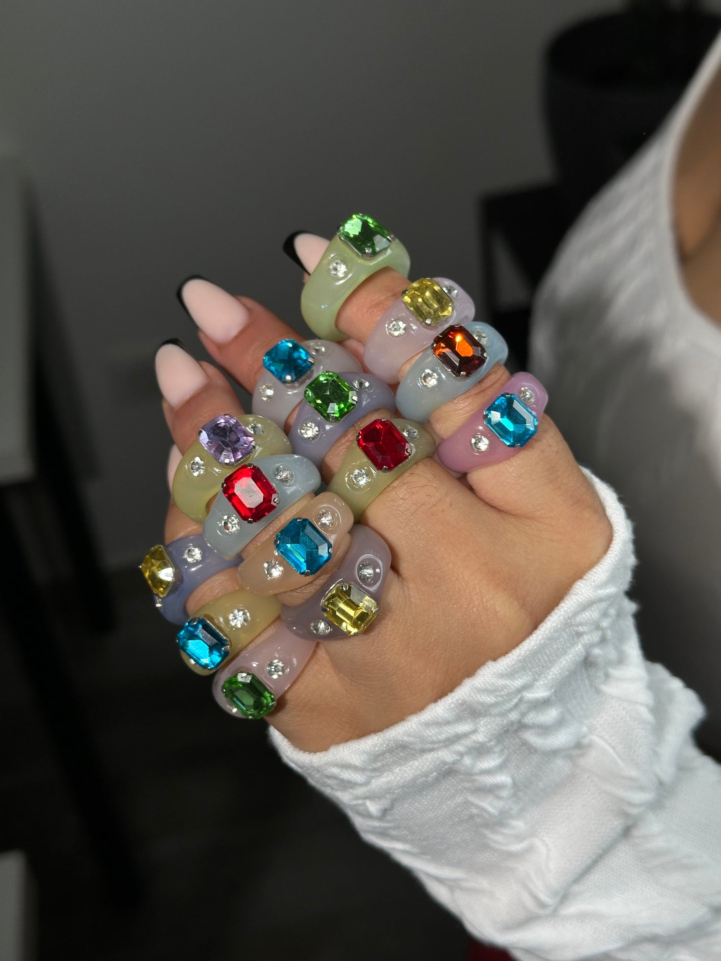 Bague Résine Rétro